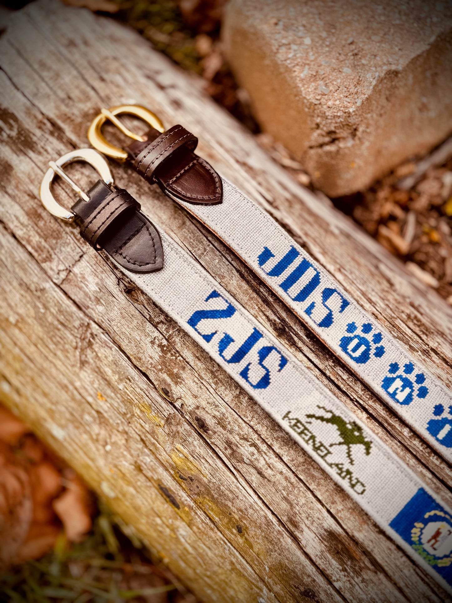 Needlepoint Belt Finishing - Bridle Leather