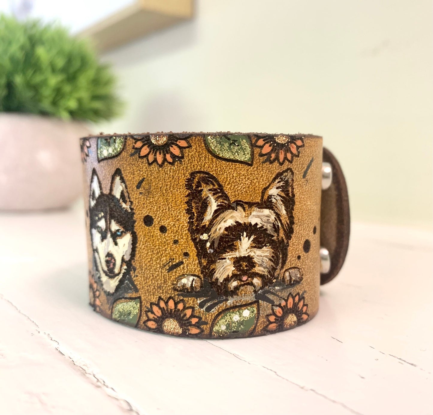 Dog Breed Leather Cuff