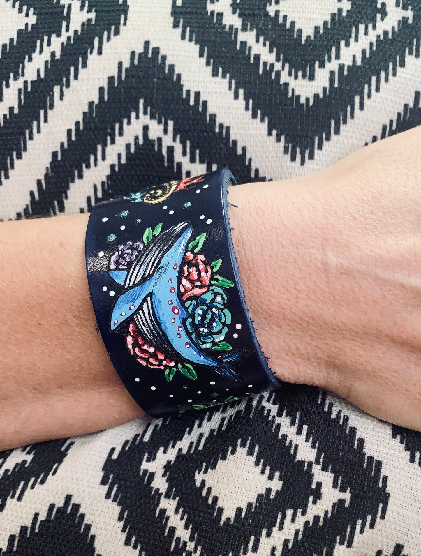 Tropical Beach Leather Cuff