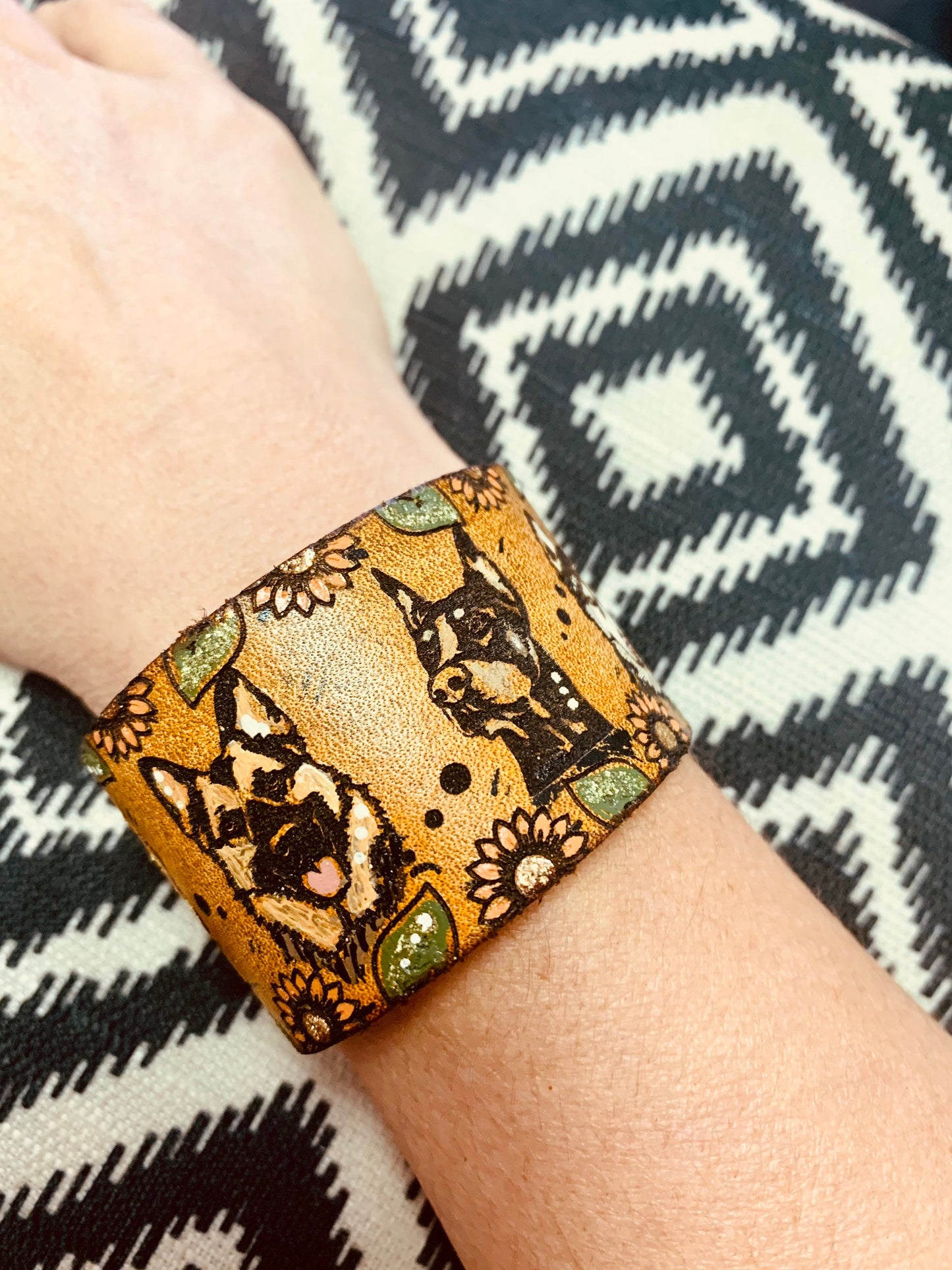 Dog Breed Leather Cuff