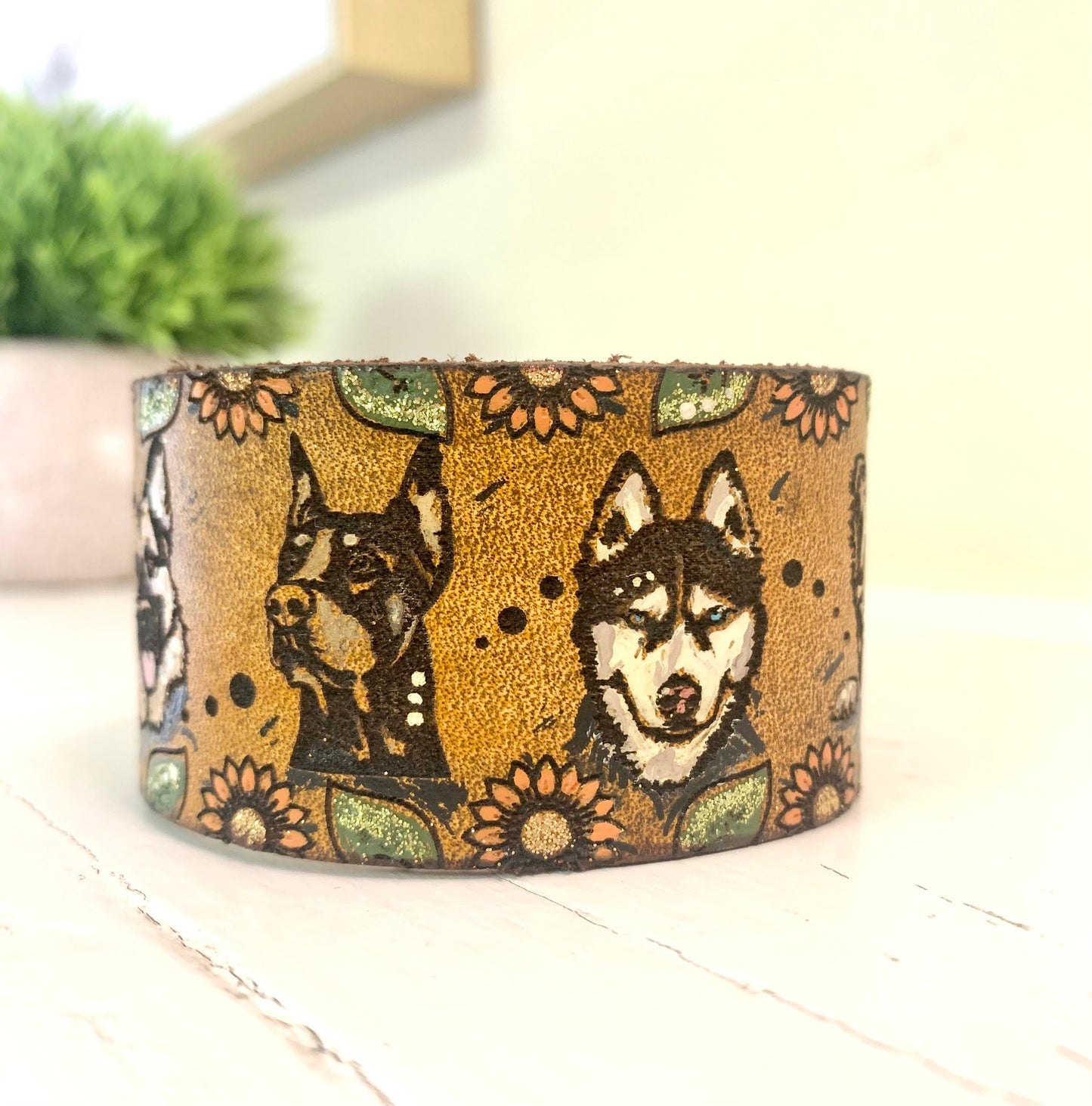 Dog Breed Leather Cuff