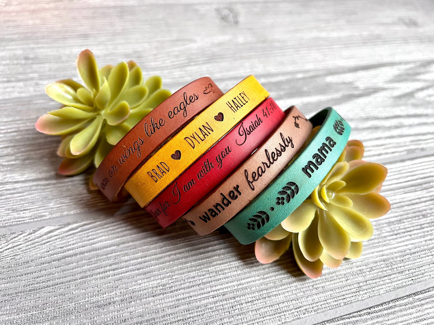Personalized Leather Bracelet