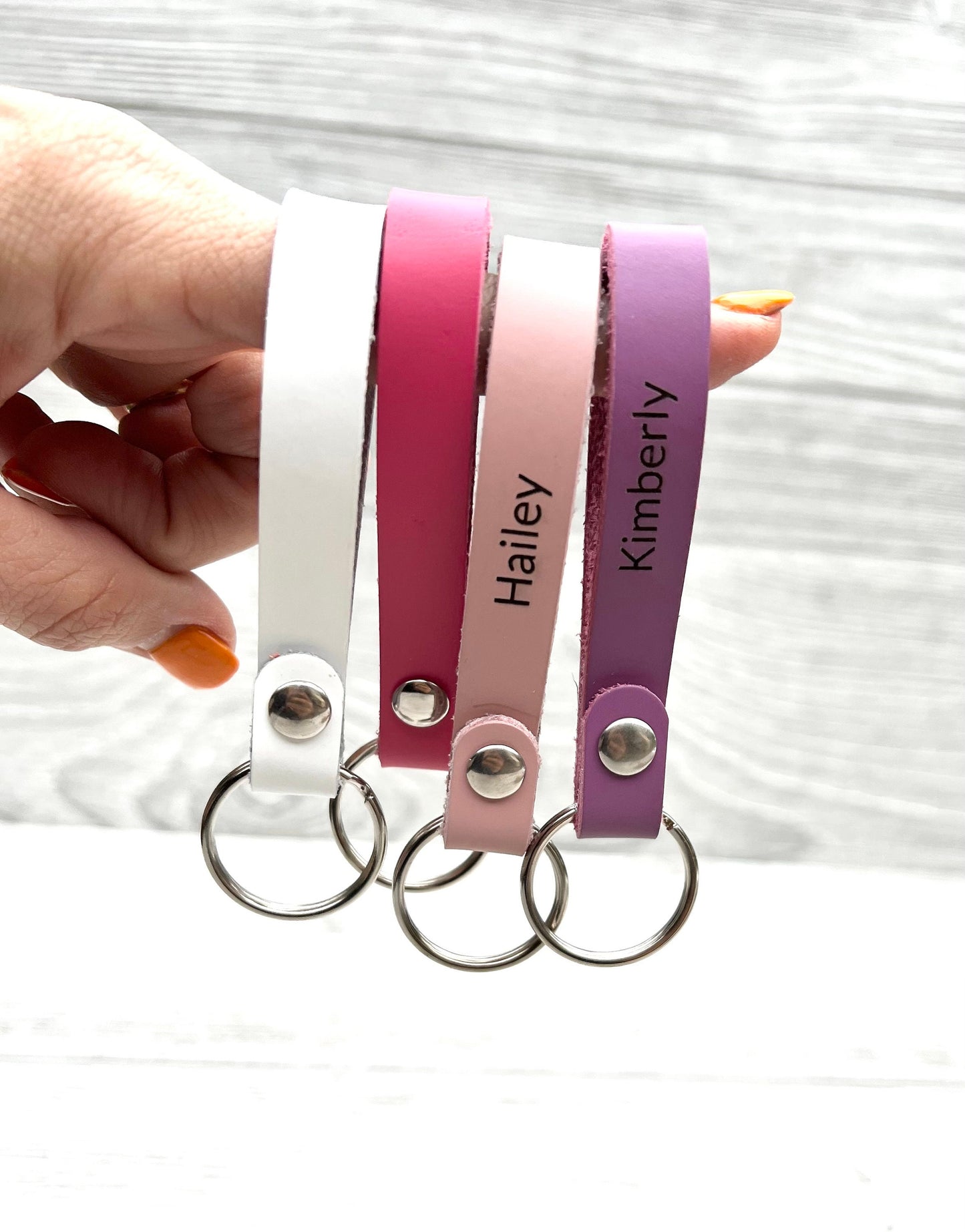 Personalized Leather Key Ring