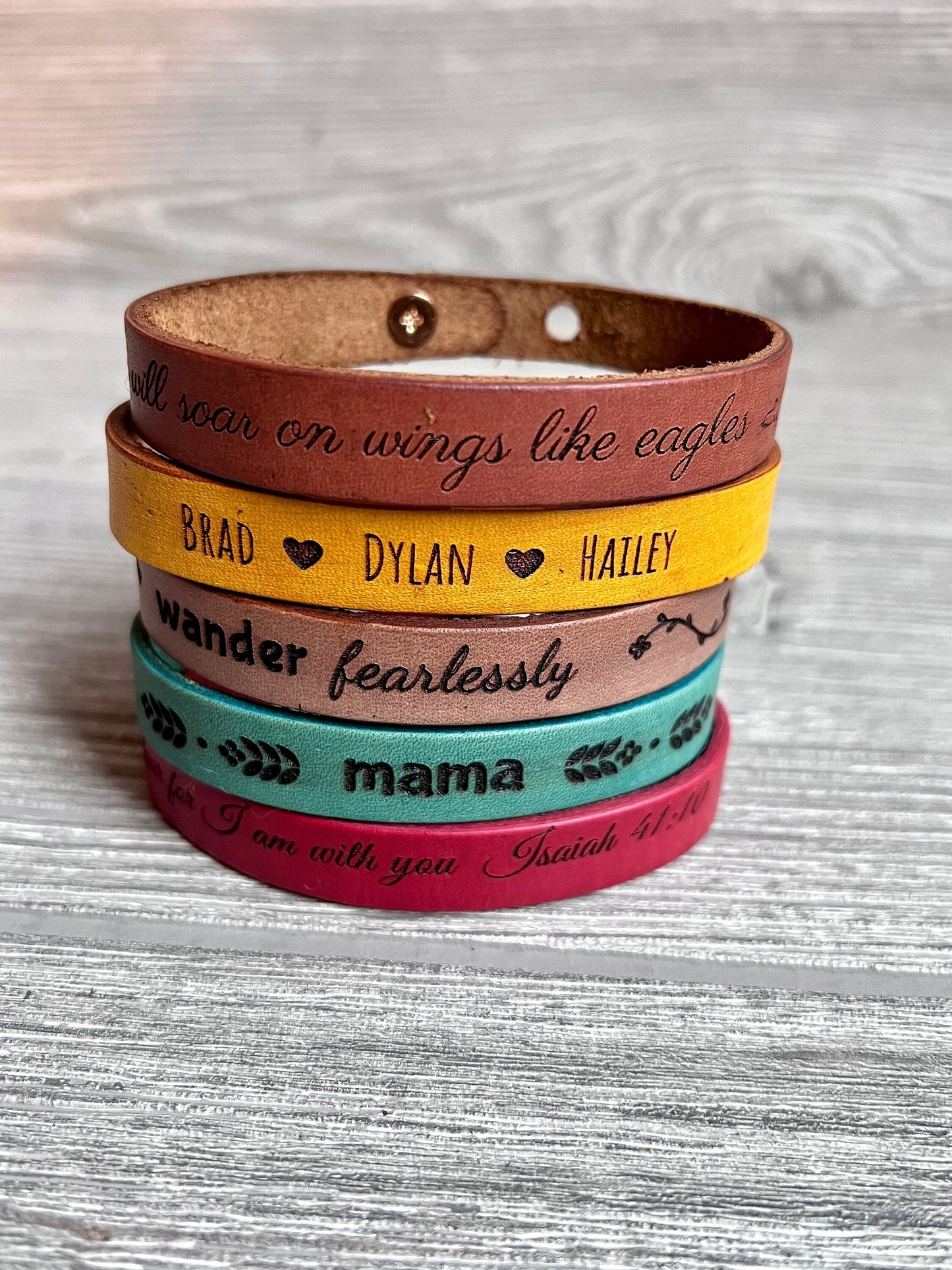 Personalized Leather Bracelet