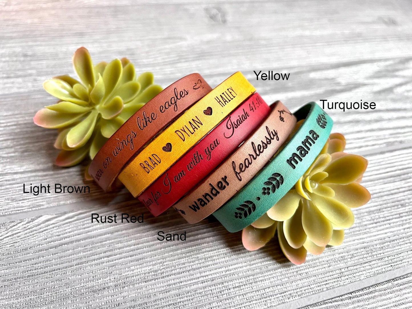 Personalized Leather Bracelet