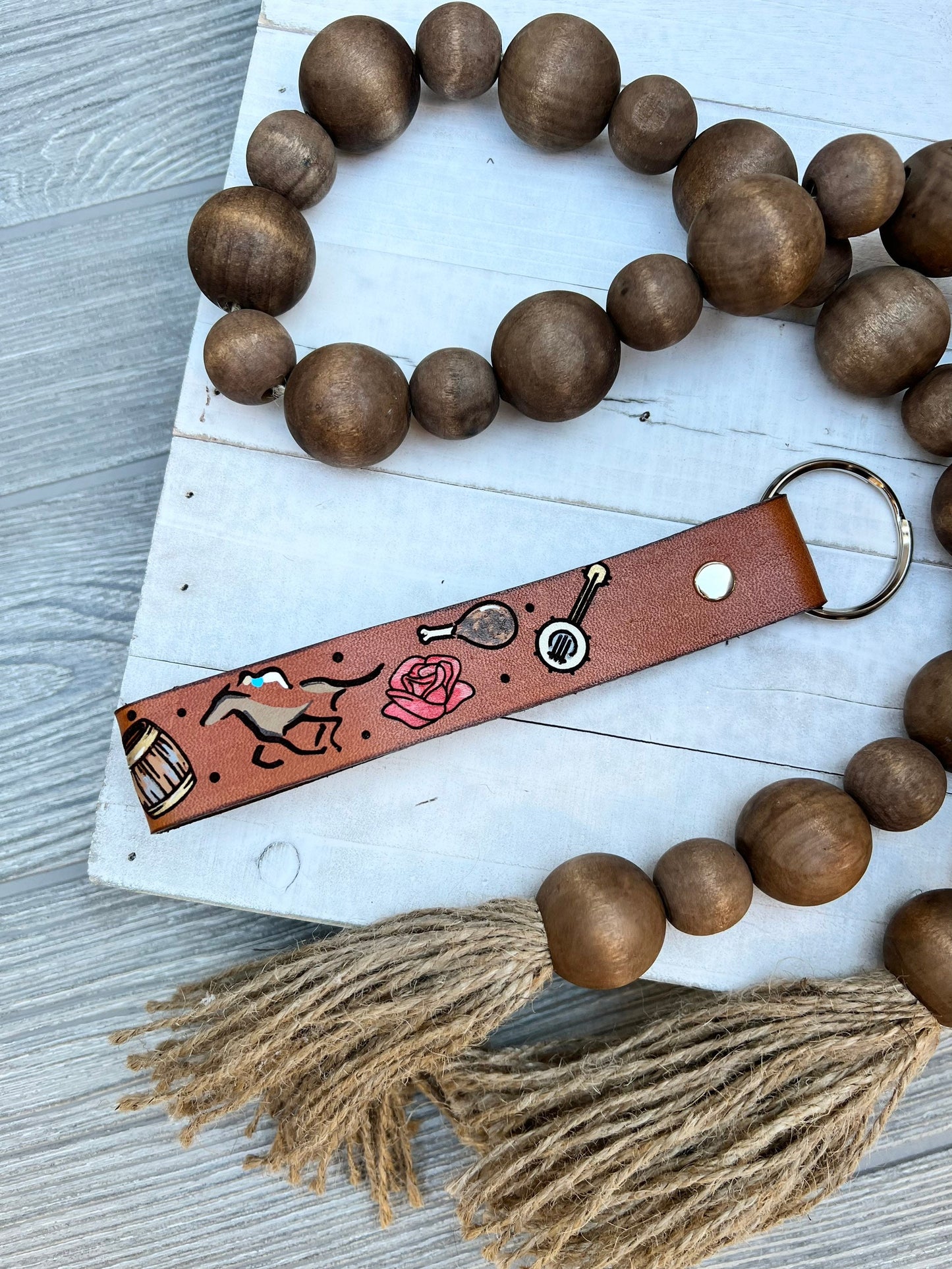 Kentucky-Themed Key Ring