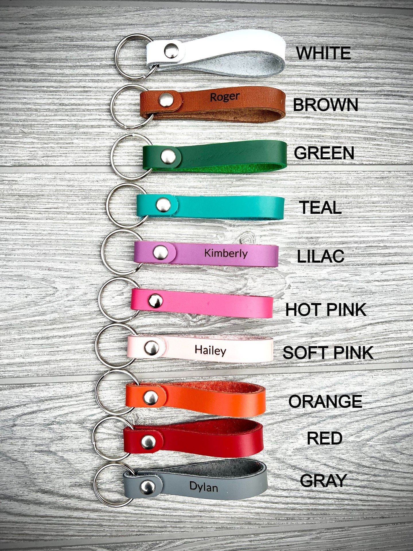 Personalized Leather Key Ring