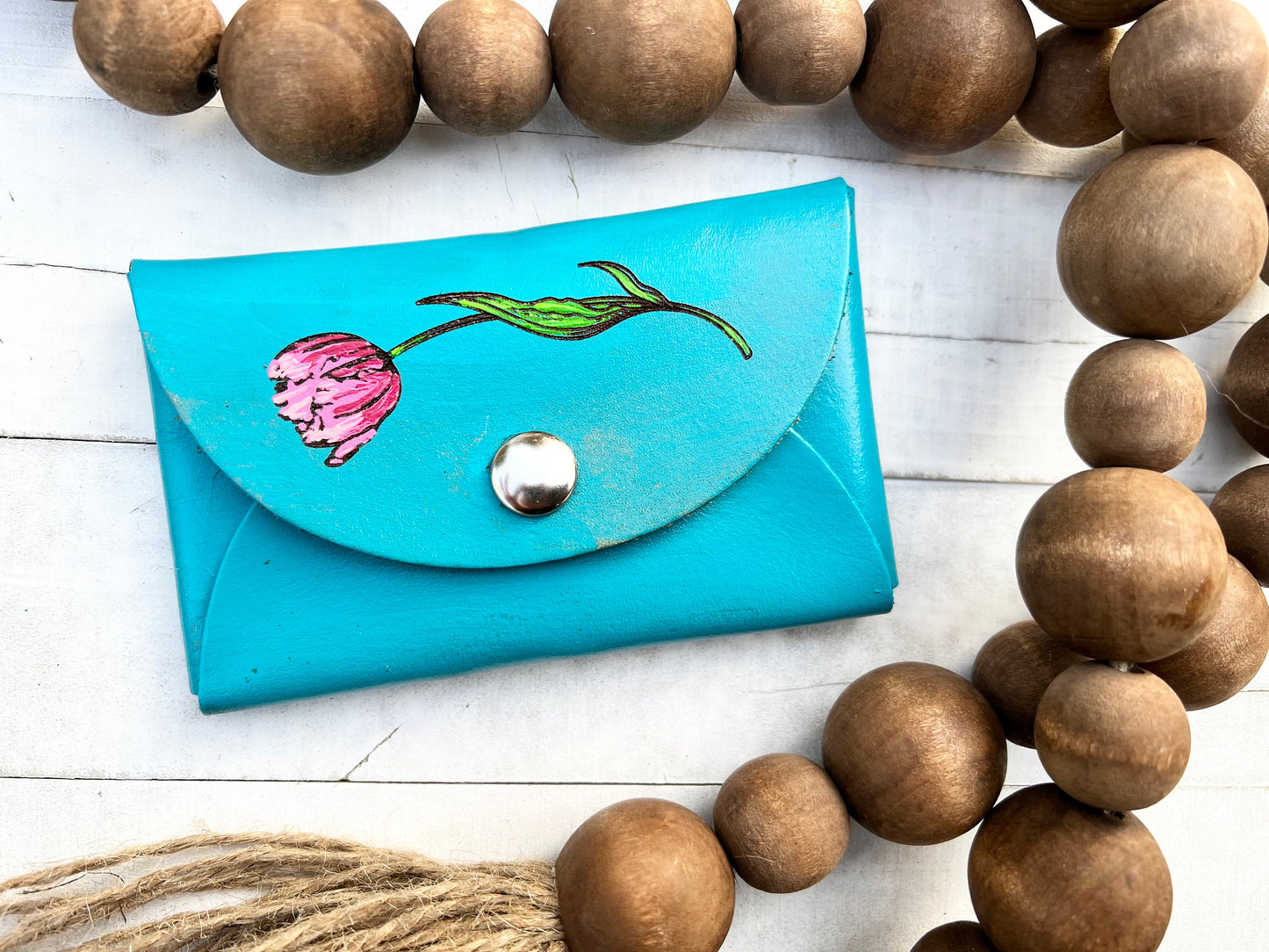 Monogram Flower Card Wallet