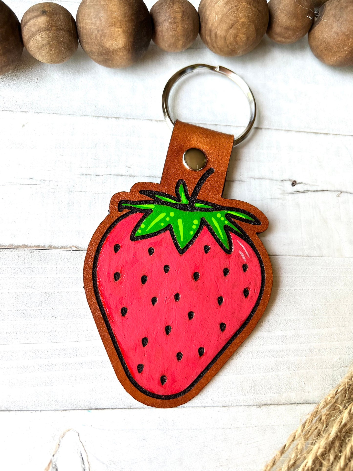 Strawberry Key Ring