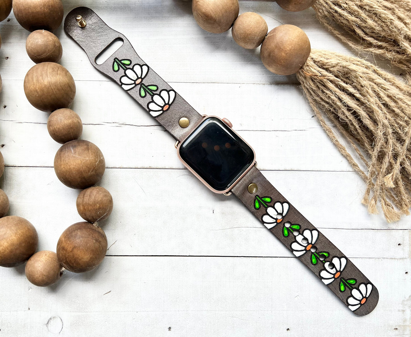 Daisy Leather Watch Band