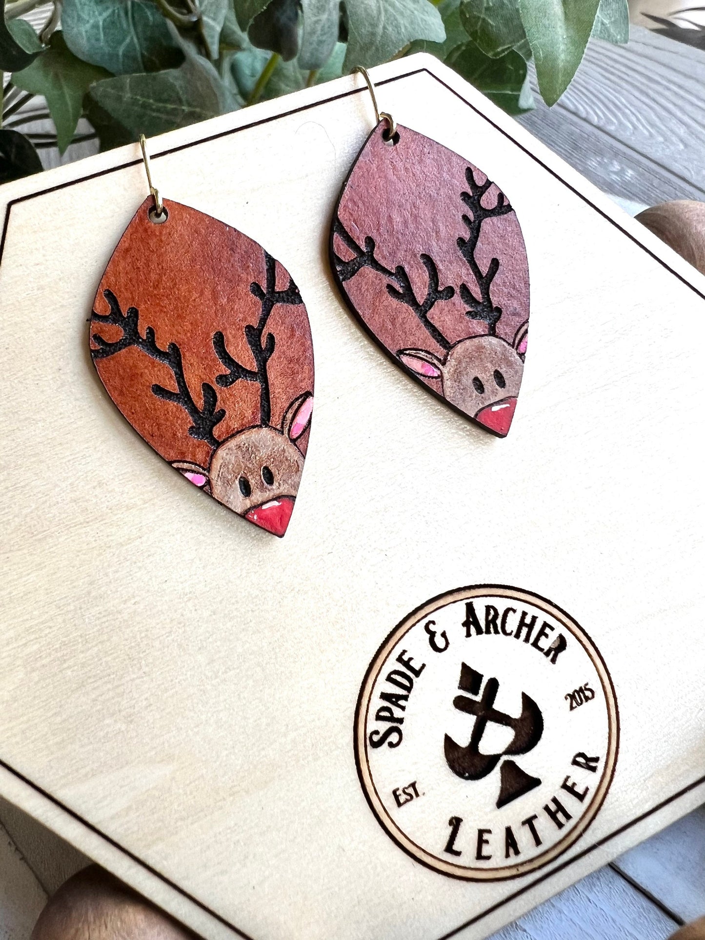 Red Nose Reindeer Earrings