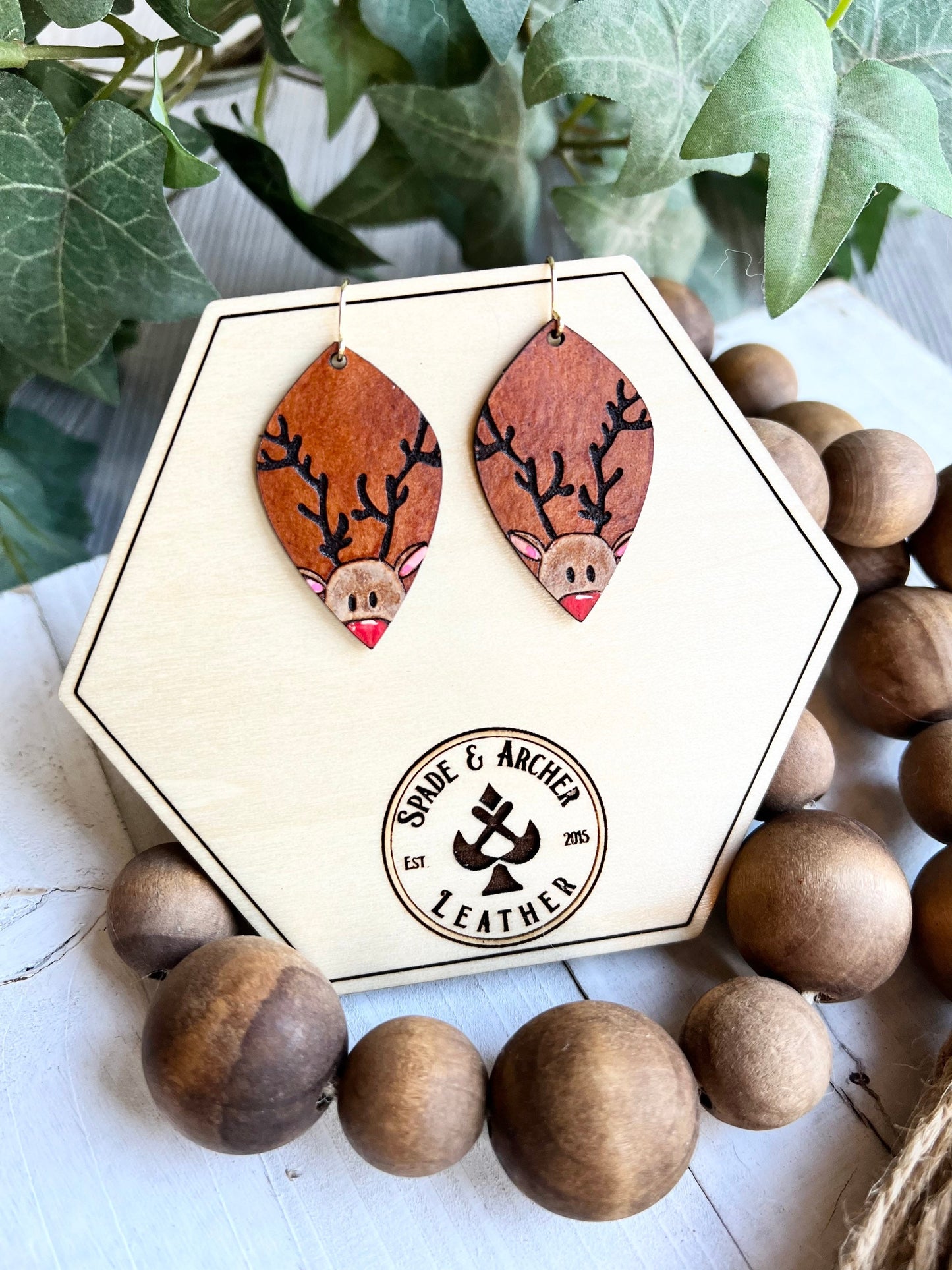 Red Nose Reindeer Earrings