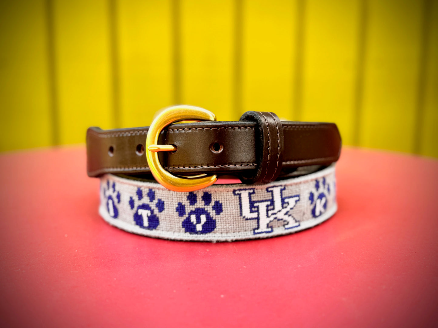 Needlepoint Belt Finishing - Bridle Leather