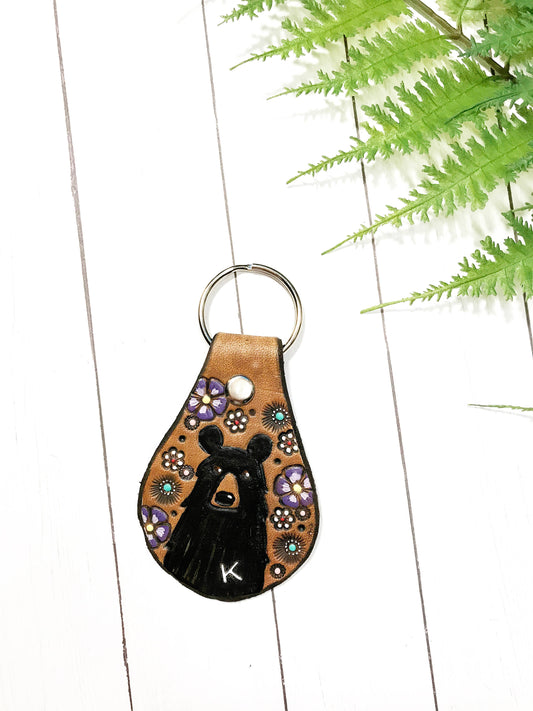 Monogram Mama Bear Key Ring
