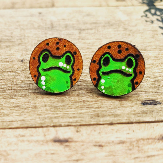 Cute Frog Stud Earrings