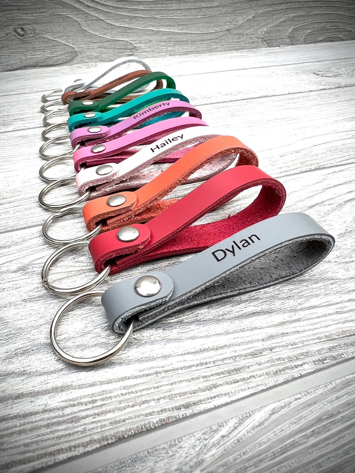 Personalized Leather Key Ring