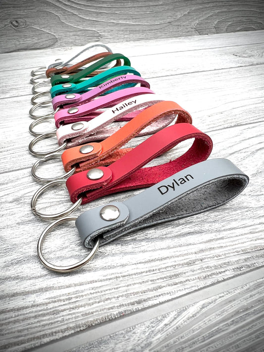 Personalized Leather Key Ring