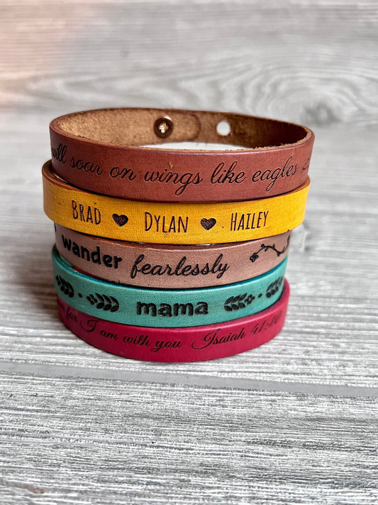 Personalized Leather Bracelet