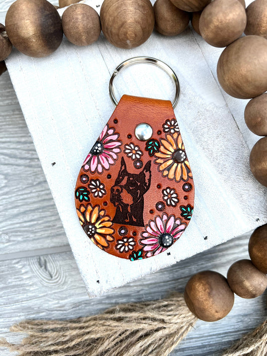 Doberman Pinscher Key Ring