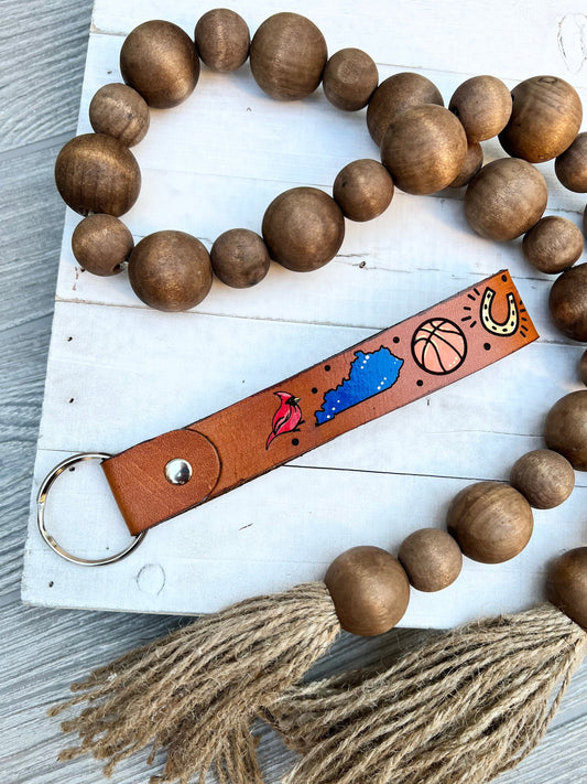 Kentucky-Themed Key Ring