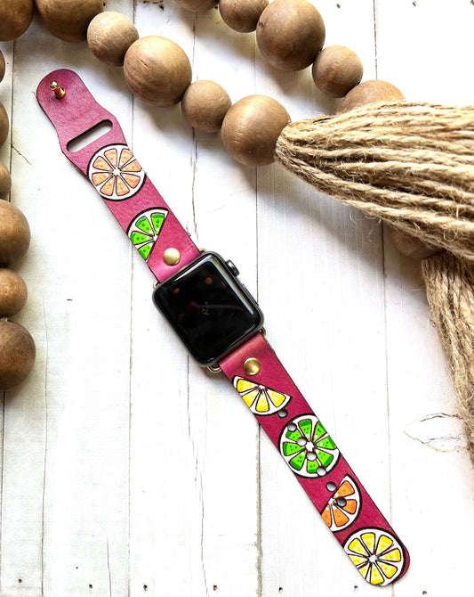 Fruit Leather Smart Watch Band