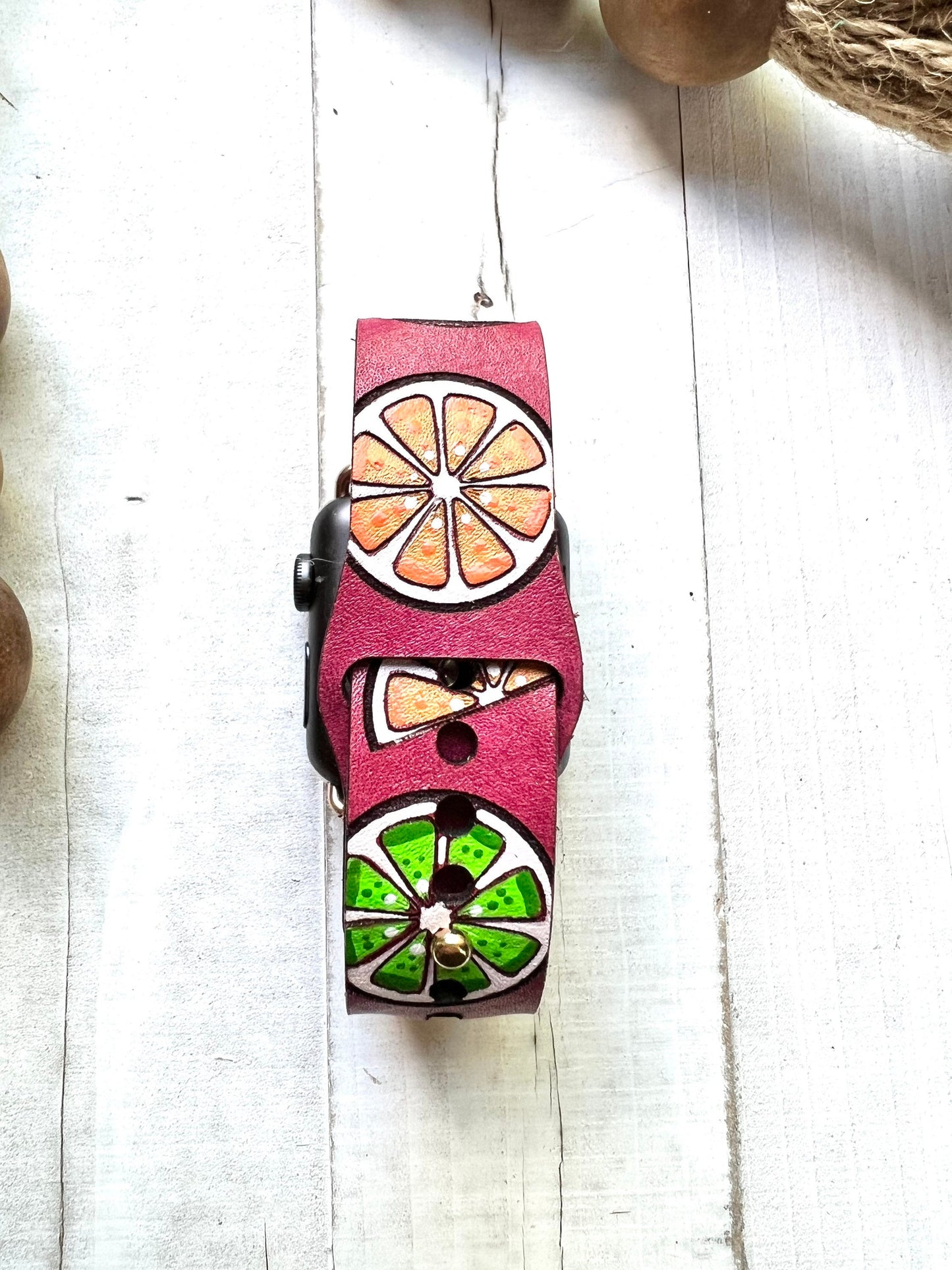 Fruit Leather Smart Watch Band