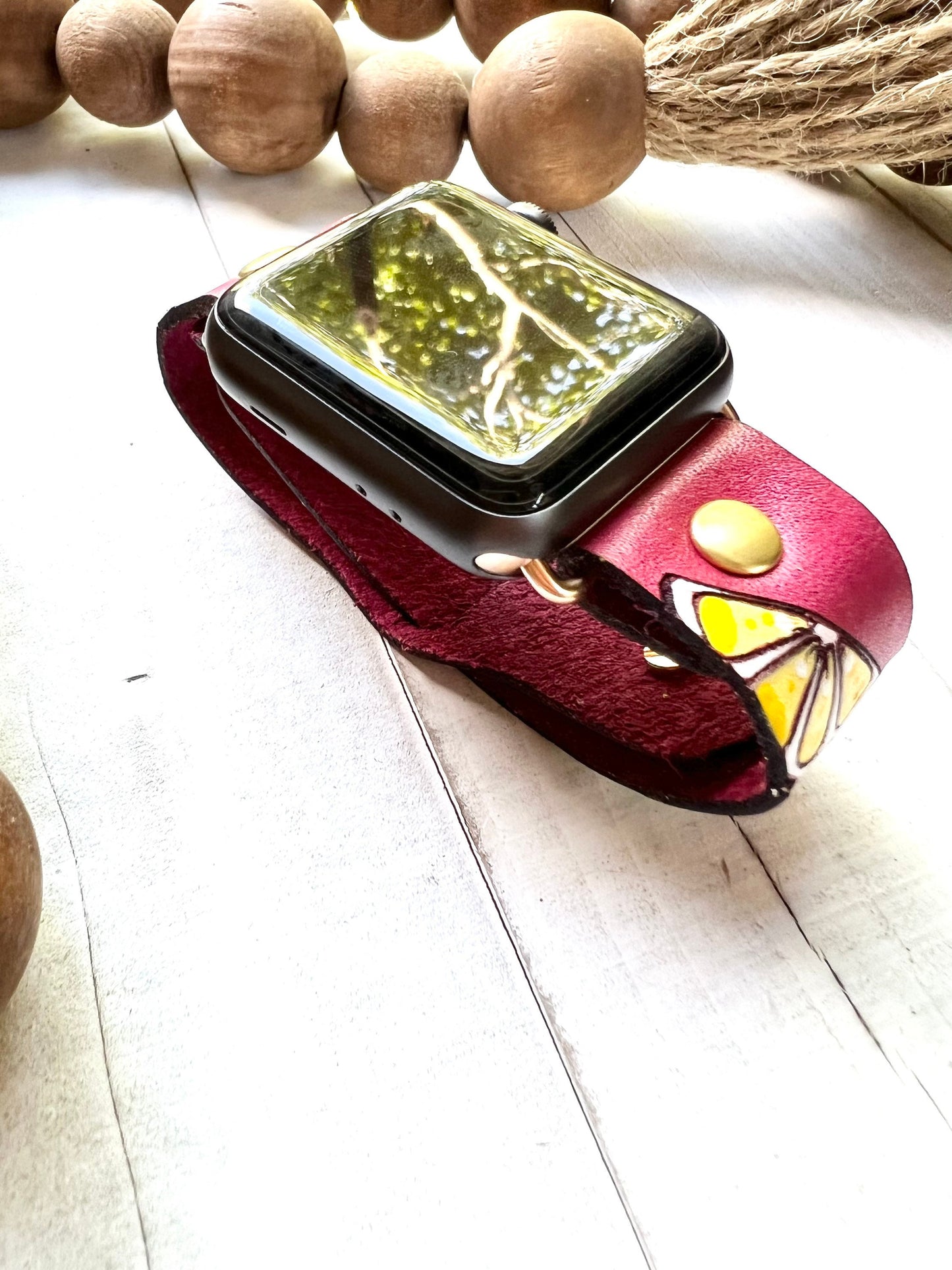 Fruit Leather Smart Watch Band