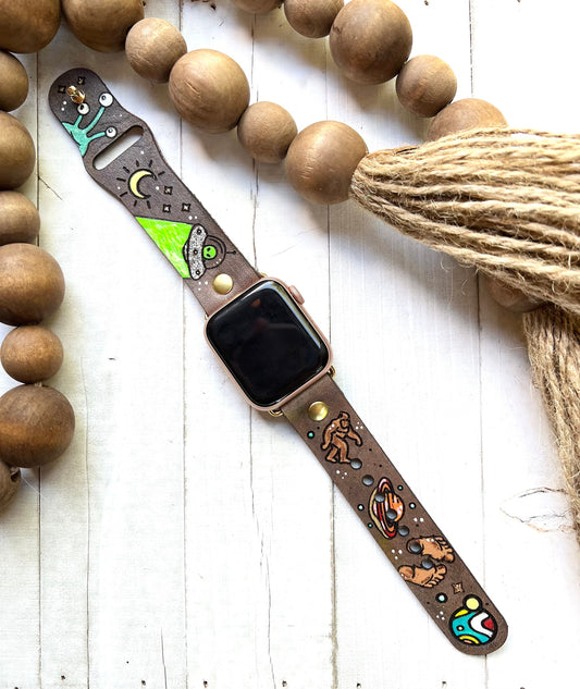 Cryptid Leather Smart Watch Band