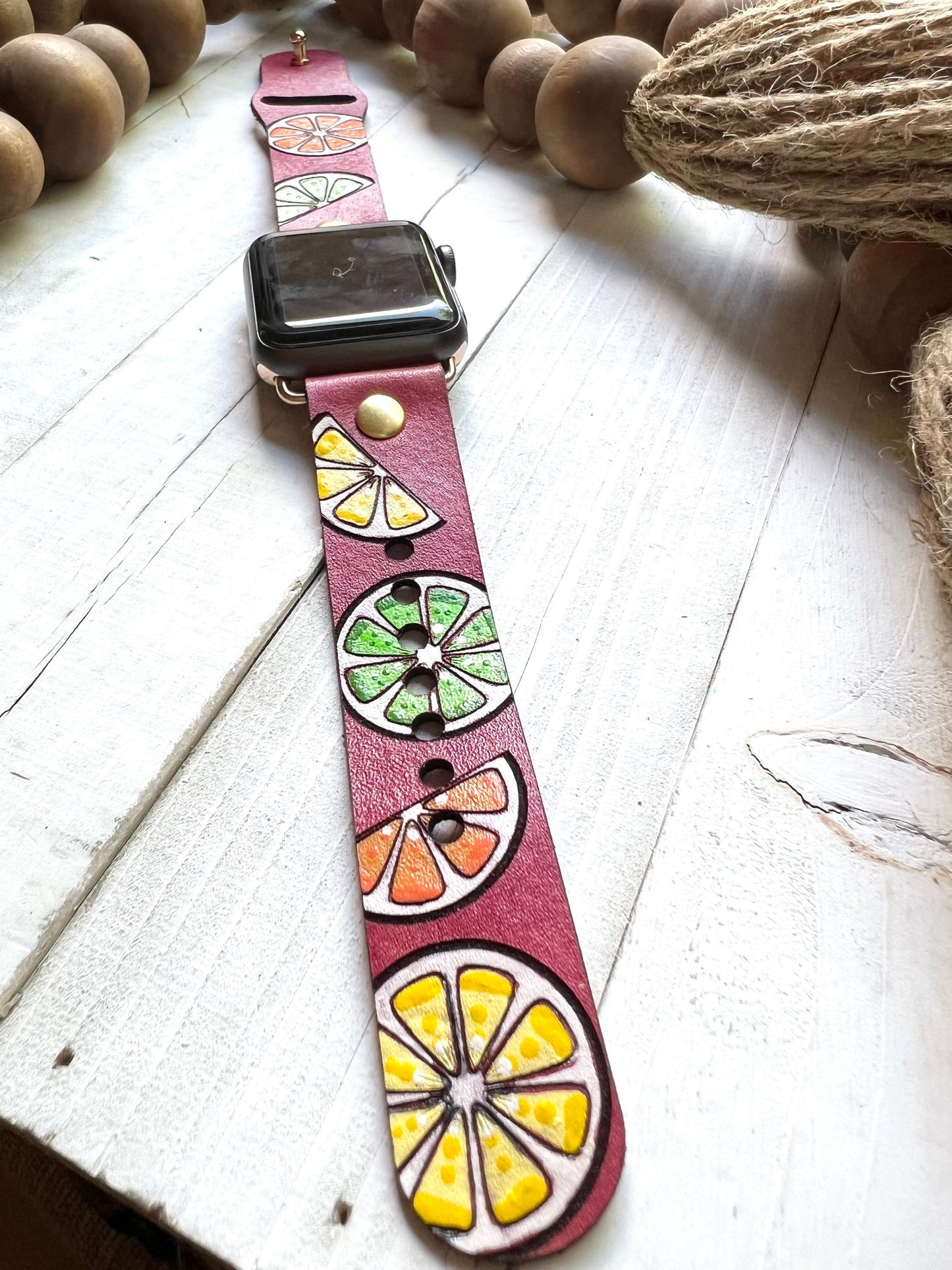 Fruit Leather Smart Watch Band