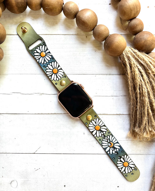 Daisy Leather Smart Watch Band