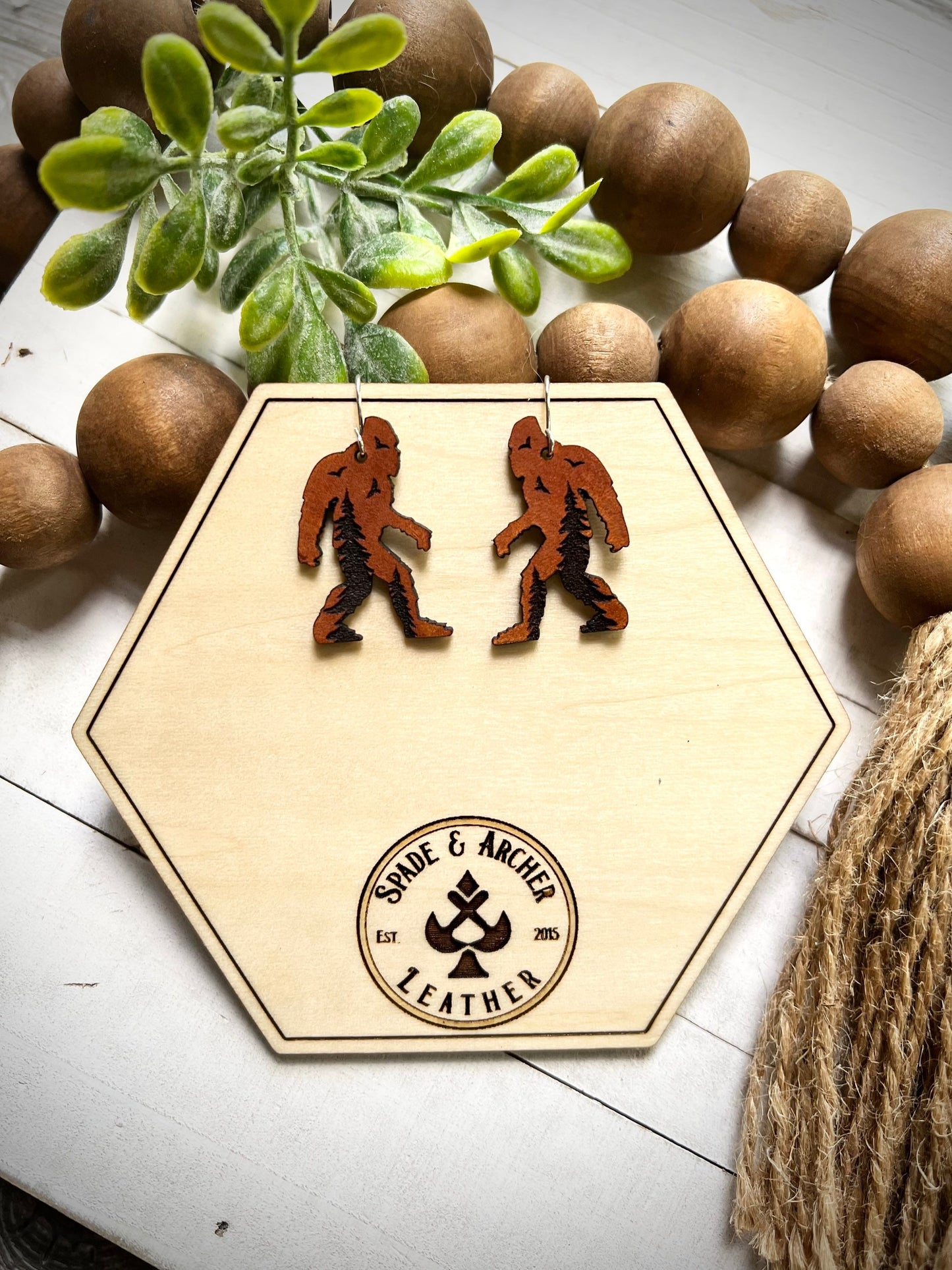 Bigfoot Silhouette Sasquatch Earrings
