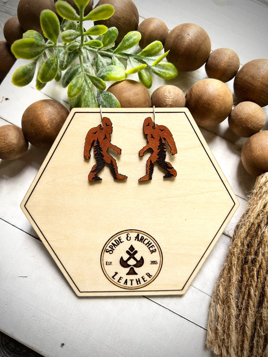 Bigfoot Silhouette Sasquatch Earrings