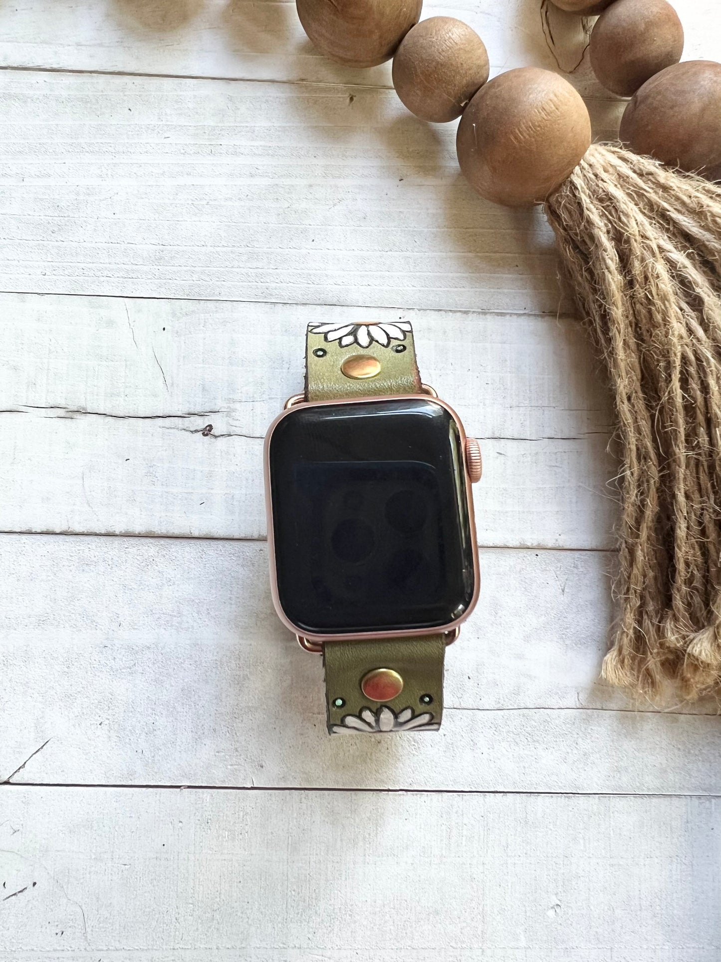 Daisy Leather Smart Watch Band