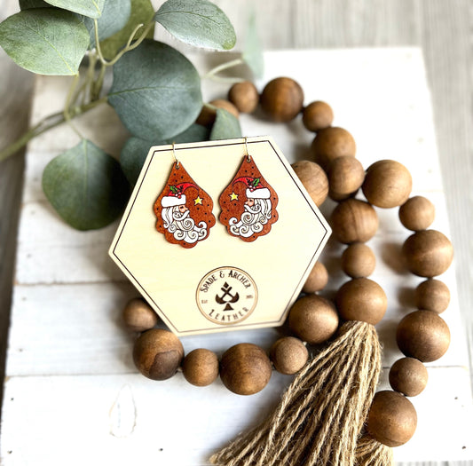 Santa Moon Dangle Earrings