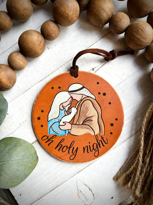 Leather Ornament Nativity