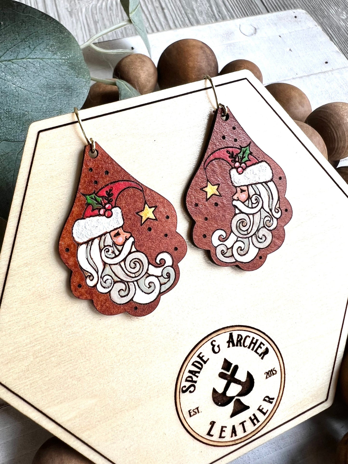 Santa Moon Dangle Earrings